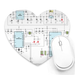 Circuits-electronics-atmel Heart Mousepads