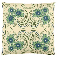 Folk Flowers Print Floral Pattern Ethnic Art Large Flano Cushion Case (one Side) by Eskimos