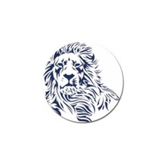 Head Art-lion Drawing Golf Ball Marker (10 Pack)