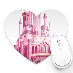 Pink Castle Heart Mousepads