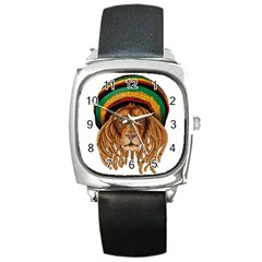 Lion Rastafari Square Metal Watch by Jancukart