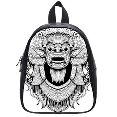 Balinese-art Barong-drawing-bali School Bag (small)