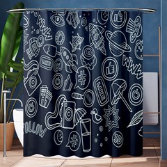 Internet Planet Drinks Shower Curtain 60  X 72  (medium)  by artworkshop