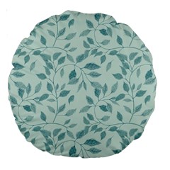 Seamless Foliage Large 18  Premium Round Cushions by artworkshop