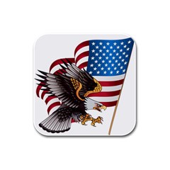 American-eagle- Clip-art Rubber Square Coaster (4 Pack) by Jancukart