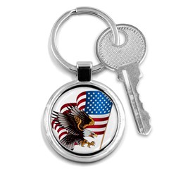 American-eagle- Clip-art Key Chain (round) by Jancukart