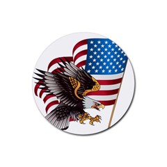 American-eagle- Clip-art Rubber Round Coaster (4 Pack) by Jancukart