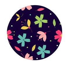 Colorful Floral Mini Round Pill Box by hanggaravicky2