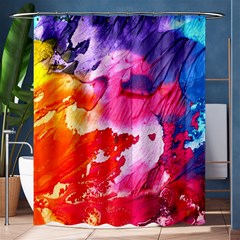 Colorful Painting Shower Curtain 60  X 72  (medium)  by artworkshop