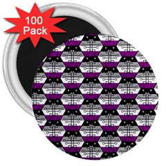 Hackers Town Void Mantis Hexagon Asexual Ace Pride Flag 3  Magnets (100 Pack) by WetdryvacsLair