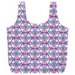 Hackers Town Void Mantis Hexagon Bigender Pride Flag Full Print Recycle Bag (xxl)