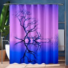 Nature-inspiration-trees-blue Shower Curtain 60  X 72  (medium)  by Jancukart