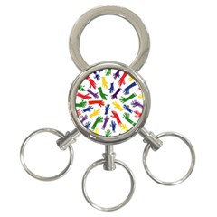 Integration-inclusion-hands-help 3-ring Key Chain