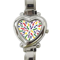 Integration-inclusion-hands-help Heart Italian Charm Watch by Jancukart