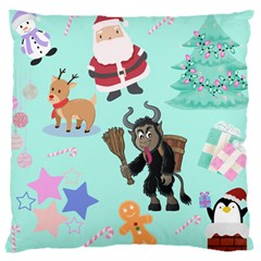 Green Krampus Christmas Large Cushion Case (two Sides) by NerdySparkleGoth