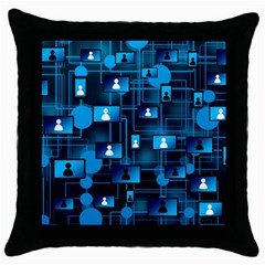 Smartphone-system-web-news Throw Pillow Case (black)