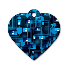 Smartphone-system-web-news Dog Tag Heart (two Sides)