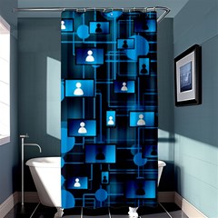 Smartphone-system-web-news Shower Curtain 36  X 72  (stall)  by Jancukart