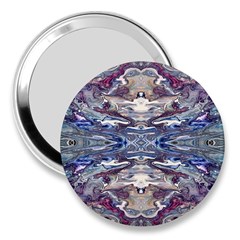 Abstract Pouring 3  Handbag Mirrors by kaleidomarblingart