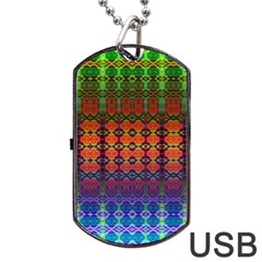 Pixels Dog Tag Usb Flash (one Side)