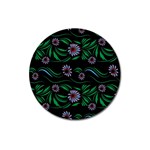 Folk flowers print Floral pattern Ethnic art Magnet 3  (Round) Front