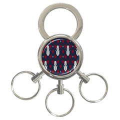 Christmas-seamless-knitted-pattern-background 004 3-ring Key Chain by nate14shop