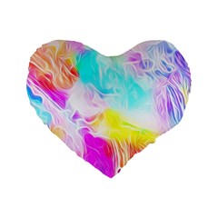 Background-drips-fluid-colorful Standard 16  Premium Heart Shape Cushions