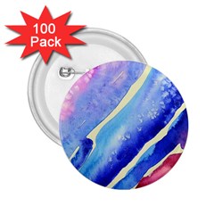 Painting-abstract-blue-pink-spots 2 25  Buttons (100 Pack) 