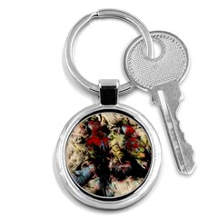 Ara-bird-parrot-animal-art Key Chain (round)