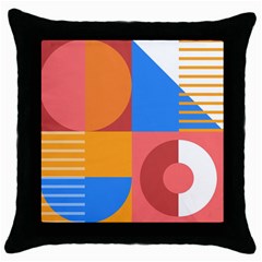 Geometric Series  Throw Pillow Case (black) by Sobalvarro