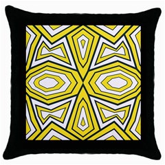 Abstract Pattern Geometric Backgrounds  Throw Pillow Case (black) by Eskimos