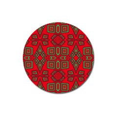 Abstract Pattern Geometric Backgrounds Magnet 3  (round) by Eskimos