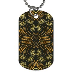 Folk Flowers Print Floral Pattern Ethnic Art Dog Tag (two Sides) by Eskimos