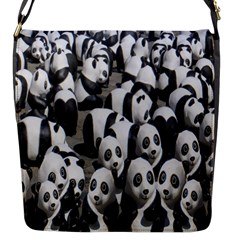 Panda-bear Flap Closure Messenger Bag (s) by nate14shop