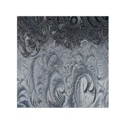 Ice Frost Crystals Square Satin Scarf (30  X 30 )