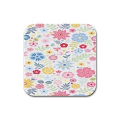 Graphic Art Rubber Square Coaster (4 Pack)