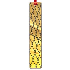 Chain Link Fence Sunset Wire Steel Fence Large Book Marks by artworkshop