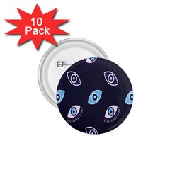 Eyes Evil Eye Blue Pattern Design 1 75  Buttons (10 Pack) by artworkshop