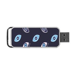 Eyes Evil Eye Blue Pattern Design Portable Usb Flash (two Sides) by artworkshop