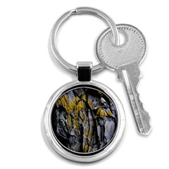 Rock Wall Crevices Geology Pattern Shapes Texture Key Chain (round) by artworkshop