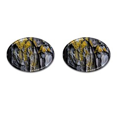 Rock Wall Crevices Geology Pattern Shapes Texture Cufflinks (oval) by artworkshop