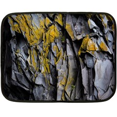 Rock Wall Crevices Geology Pattern Shapes Texture Fleece Blanket (mini) by artworkshop