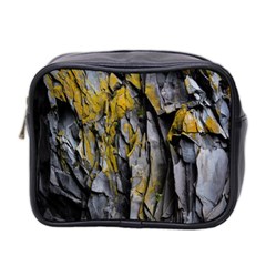 Rock Wall Crevices Geology Pattern Shapes Texture Mini Toiletries Bag (two Sides) by artworkshop