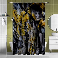 Rock Wall Crevices Geology Pattern Shapes Texture Shower Curtain 48  X 72  (small)  by artworkshop