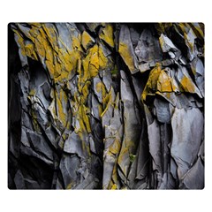 Rock Wall Crevices Geology Pattern Shapes Texture Double Sided Flano Blanket (small)  by artworkshop