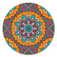 Mandala Spirit Magnet 5  (round) by zappwaits