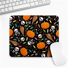 Halloween Pattern 3 Large Mousepads by designsbymallika