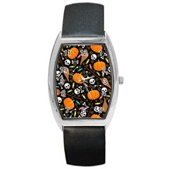 Halloween Pattern 3 Barrel Style Metal Watch by designsbymallika