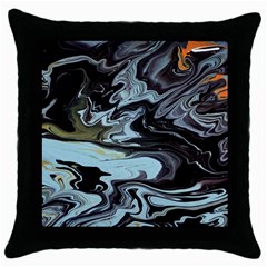 Abstract Painting Black Throw Pillow Case (black)