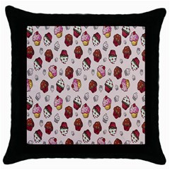 Cake-birthday Throw Pillow Case (black)